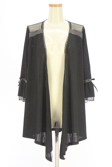 axes femme（アクシーズファム）の古着「ドットチュール切替トッパーカーディガン（カーディガン・ボレロ）」大画像１へ