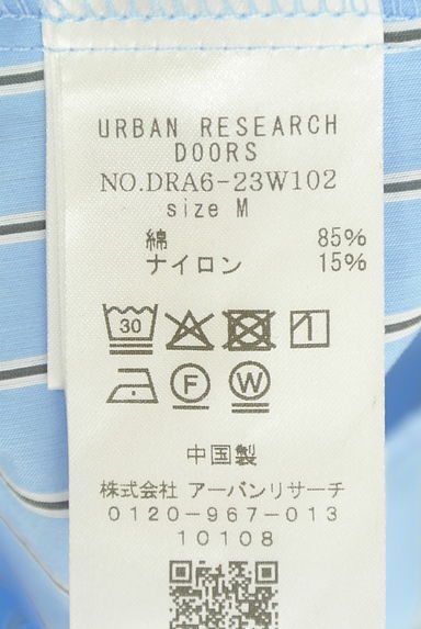 URBAN RESEARCH DOORS（アーバンリサーチドアーズ）の古着「リボン付きノーカラーストライプ柄ブラウス（ブラウス）」大画像５へ