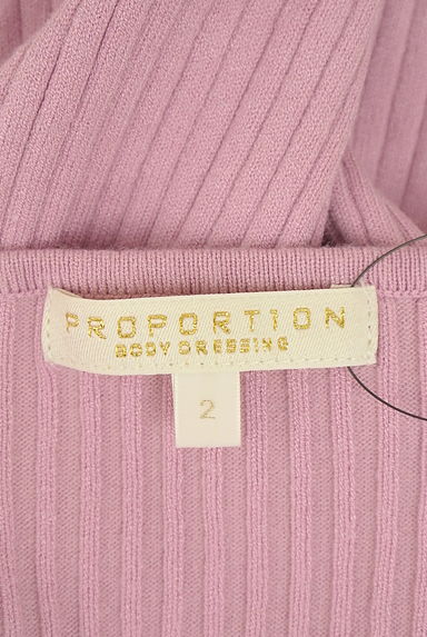 クリックで大画像表示 PROPORTION BODY DRESSING(プロポーションボディドレッシング)の古着「Vネックリブニットトップス(ニット)」大画像6へ