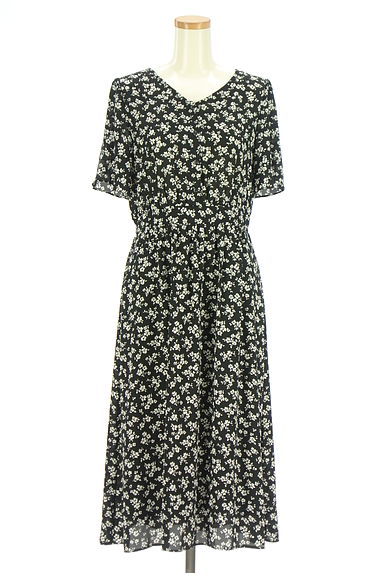 クリックで大画像表示 NATURAL BEAUTY BASIC(ナチュラルビューティベーシック)の古着「花柄シフォンワンピース(ワンピース・チュニック)」大画像1へ