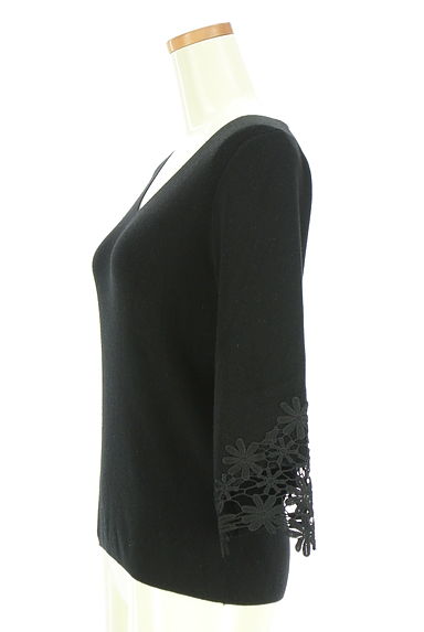 クリックで大画像表示 PROPORTION BODY DRESSING(プロポーションボディドレッシング)の古着「袖花刺繍レースVネックニットトップス(ニット)」大画像3へ
