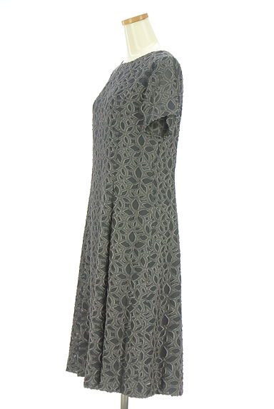 クリックで大画像表示 COMME CA(コムサ)の古着「Gabardine K.T 半そで総柄織ワンピース(ワンピース・チュニック)」大画像3へ