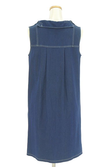 クリックで大画像表示 COMME CA(コムサ)の古着「Gabardine K.T 前後切替ノースリデニムワンピース(ワンピース・チュニック)」大画像2へ