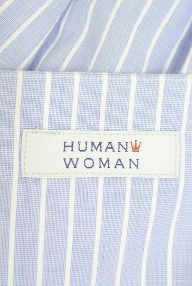クリックで大画像表示 HUMAN WOMAN(ヒューマンウーマン)の古着「6分袖ストライプブラウス(ブラウス)」大画像6へ