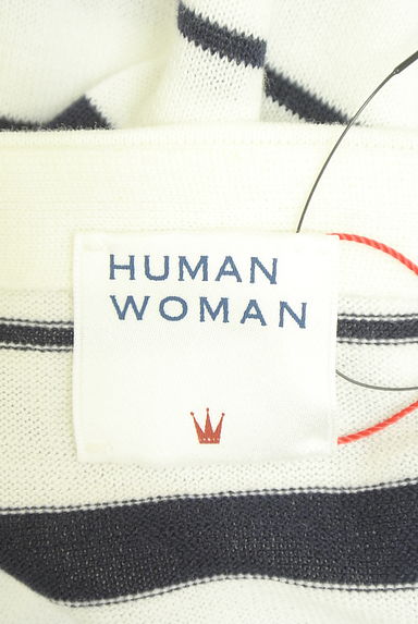 クリックで大画像表示 HUMAN WOMAN(ヒューマンウーマン)の古着「マルチボーダーボートネックニット(ニット)」大画像6へ