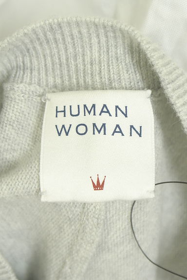 クリックで大画像表示 HUMAN WOMAN(ヒューマンウーマン)の古着「シャツ切り替えフィッシュテールニット(ニット)」大画像6へ