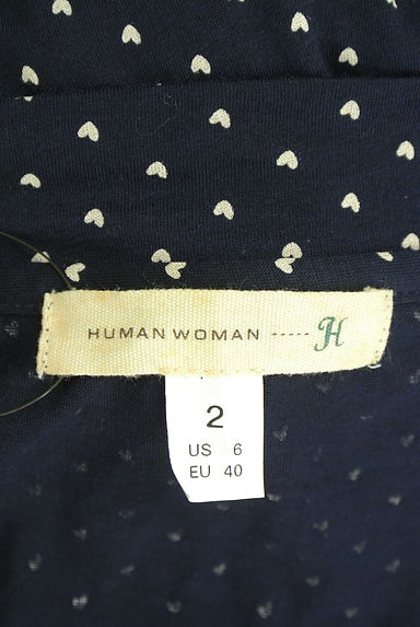 クリックで大画像表示 HUMAN WOMAN(ヒューマンウーマン)の古着「ウエストゴムハート柄ミニワンピ(ワンピース・チュニック)」大画像6へ
