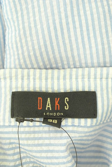 クリックで大画像表示 DAKS(ダックス)の古着「ロールアップ袖ストライプミドルシャツ(ブラウス)」大画像6へ