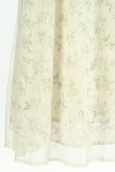 クリックで大画像表示 LAISSE PASSE(レッセパッセ)の古着「花柄レース&シフォンミモレスカート(ロングスカート・マキシスカート)」大画像4へ