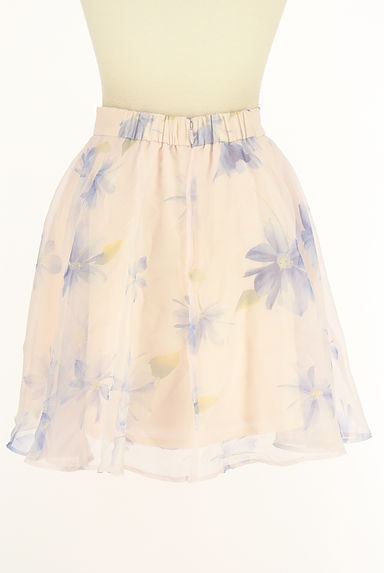 クリックで大画像表示 Snidel(スナイデル)の古着「花柄シフォンミニスカート(ミニスカート)」大画像2へ