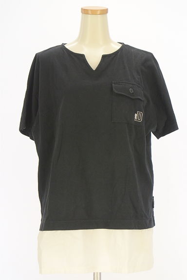クリックで大画像表示 drug store's(ドラッグストアーズ)の古着「半袖キーネックTシャツ(Tシャツ)」大画像1へ