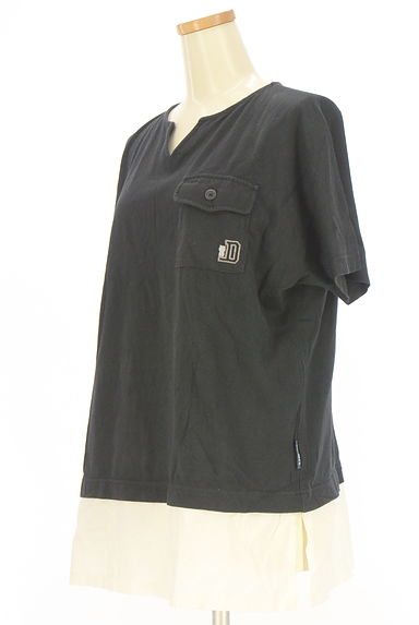 クリックで大画像表示 drug store's(ドラッグストアーズ)の古着「半袖キーネックTシャツ(Tシャツ)」大画像3へ