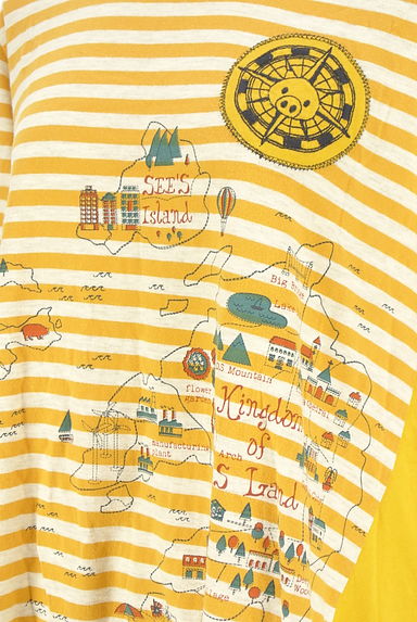drug store's（ドラッグストアーズ）の古着「地図プリントボーダーカットソー（Ｔシャツ）」大画像４へ