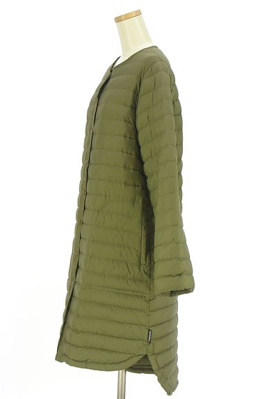 クリックで大画像表示 Traditional Weatherwear(トラディショナルウェザーウェア)の古着「ノーカラーロングダウンジャケット(ダウンジャケット・ダウンコート)」大画像3へ