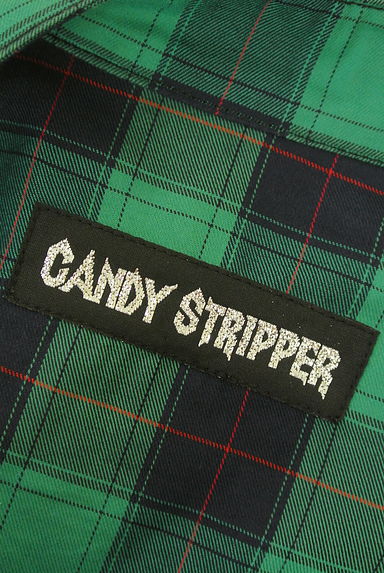 クリックで大画像表示 Candy Stripper(キャンディストリッパー)の古着「バイカラーチャイナボタンチェックシャツ(カジュアルシャツ)」大画像6へ