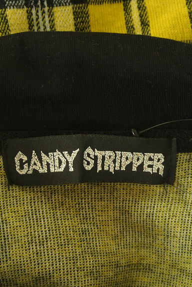 クリックで大画像表示 Candy Stripper(キャンディストリッパー)の古着「刺しゅう入りチェックポロニット(ポロシャツ)」大画像6へ
