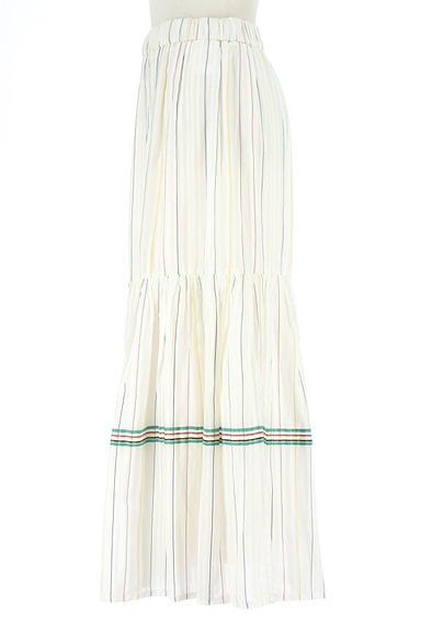 クリックで大画像表示 ALYSI(アリジ)の古着「マルチストライプ柄ロングスカート(ロングスカート・マキシスカート)」大画像3へ
