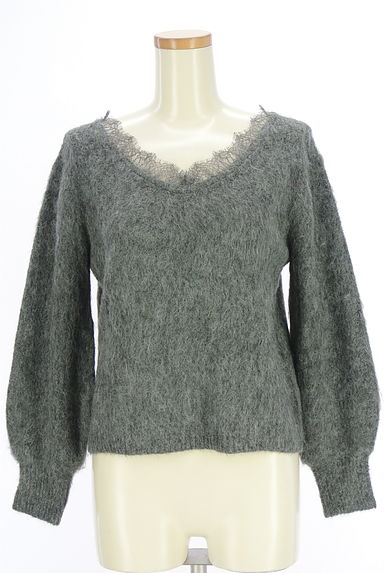 クリックで大画像表示 PROPORTION BODY DRESSING(プロポーションボディドレッシング)の古着「レースVネックニット(ニット)」大画像1へ