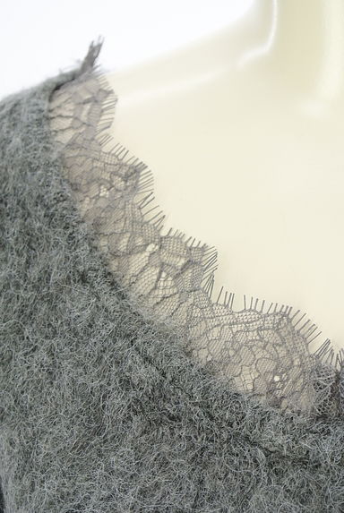クリックで大画像表示 PROPORTION BODY DRESSING(プロポーションボディドレッシング)の古着「レースVネックニット(ニット)」大画像4へ
