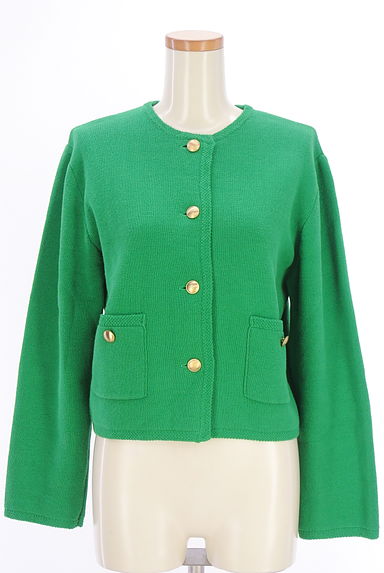 クリックで大画像表示 green label relaxing(グリーンレーベル リラクシング)の古着「ノーカラーニットカーディガン(ジャケット)」大画像1へ