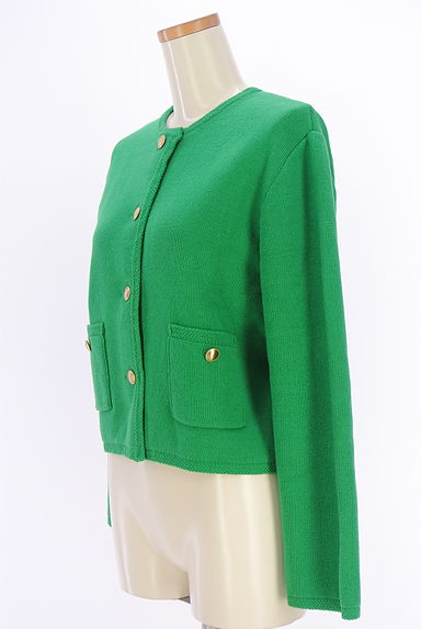 クリックで大画像表示 green label relaxing(グリーンレーベル リラクシング)の古着「ノーカラーニットカーディガン(ジャケット)」大画像3へ