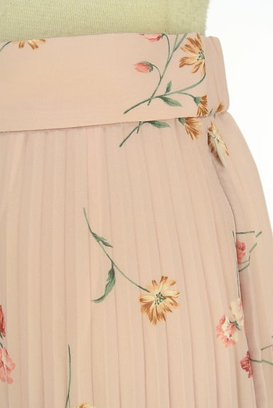 クリックで大画像表示 LAISSE PASSE(レッセパッセ)の古着「花柄プリーツシフォンスカート(ロングスカート・マキシスカート)」大画像4へ