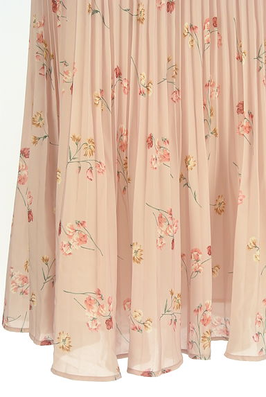 クリックで大画像表示 LAISSE PASSE(レッセパッセ)の古着「花柄プリーツシフォンスカート(ロングスカート・マキシスカート)」大画像5へ