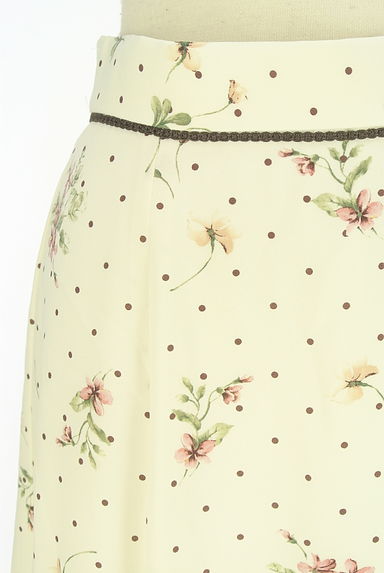 クリックで大画像表示 LAISSE PASSE(レッセパッセ)の古着「花柄×ドット柄ロングフレアスカート(ロングスカート・マキシスカート)」大画像4へ