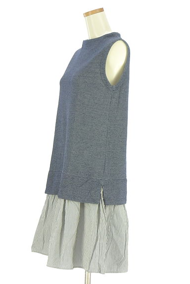 クリックで大画像表示 BEAMS Women's(ビームス ウーマン)の古着「Ray BEAMS 別地切替ノースリワンピース(ワンピース・チュニック)」大画像3へ