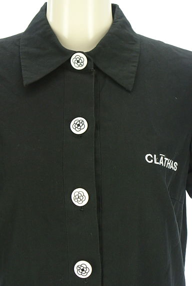 クリックで大画像表示 CLATHAS(クレイサス)の古着「花マークボタン半そでシャツワンピース(ワンピース・チュニック)」大画像4へ