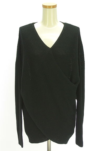 クリックで大画像表示 antiqua(アンティカ)の古着「ドロップショルダーカシュクール風ニット(ニット)」大画像1へ