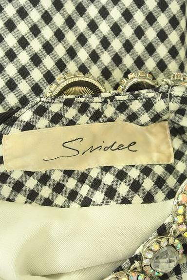 クリックで大画像表示 Snidel(スナイデル)の古着「ビジューネックギンガムチェックミニワンピ(ワンピース・チュニック)」大画像6へ