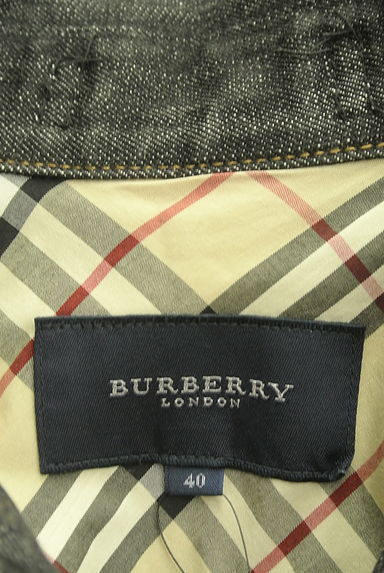 クリックで大画像表示 BURBERRY(バーバリー)の古着「ピンタックブラックデニムジャケット(ブルゾン・スタジャン)」大画像6へ