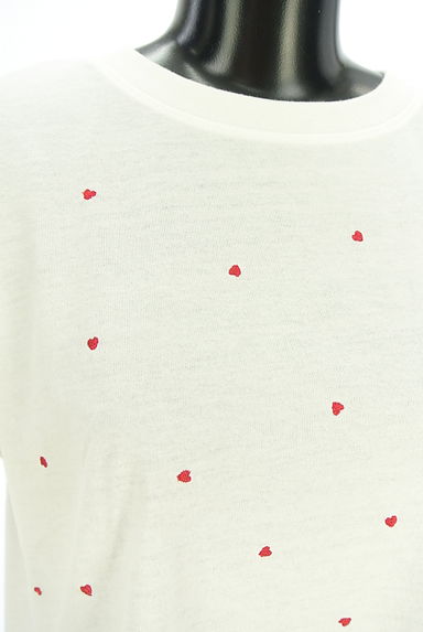 Samansa Mos2（サマンサモスモス）の古着「ehka sopo ハート刺繍Tシャツ（Ｔシャツ）」大画像４へ