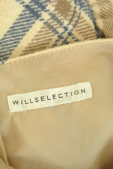 WILLSELECTION（ウィルセレクション）の古着「チェック柄フリンジロングフレアワンピース（ワンピース・チュニック）」大画像６へ