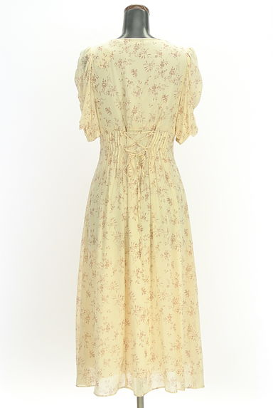 WILLSELECTION（ウィルセレクション）の古着「バックレースアップ花柄シフォンワンピース（ワンピース・チュニック）」大画像２へ