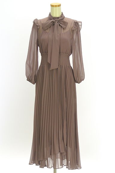 WILLSELECTION（ウィルセレクション）の古着「プリーツラップシフォンロングワンピース（ワンピース・チュニック）」大画像１へ