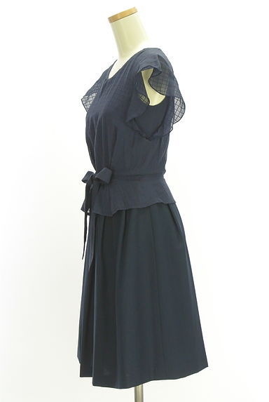 KarL Park Lane（カールパークレーン）の古着「チェック柄シアー切替膝丈ワンピース（ワンピース・チュニック）」大画像３へ