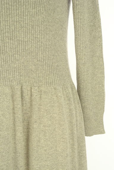 green label relaxing（グリーンレーベル リラクシング）の古着「リブ切替ニットワンピース（ワンピース・チュニック）」大画像５へ