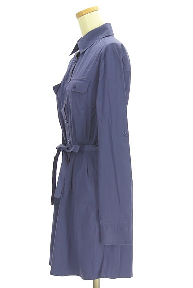 クリックで大画像表示 NARA CAMICIE(ナラカミーチェ)の古着「ベルト付きシャツワンピース(ワンピース・チュニック)」大画像3へ