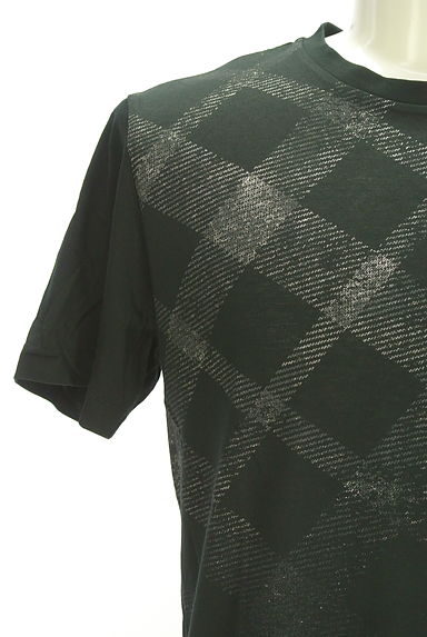 BLACK LABEL CRESTBRIDGE（ブラックレーベル・クレストブリッジ）の古着「半そでチェック柄プリントTシャツ（Ｔシャツ）」大画像４へ