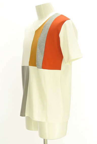 MEN'S MELROSE（メンズメルローズ）の古着「Vネック配色Tシャツ（Ｔシャツ）」大画像３へ