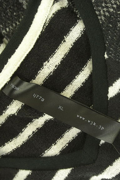 クリックで大画像表示 wjk(ダブルジェイケイ)の古着「ボーダー×チェックパイルTシャツ(カットソー・プルオーバー)」大画像6へ