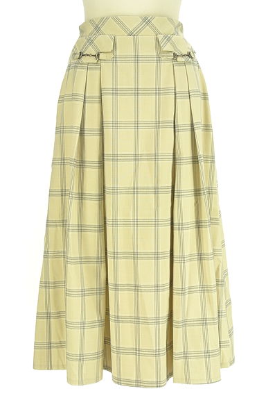 クリックで大画像表示 axes femme(アクシーズファム)の古着「チェック柄タックフレアスカート(ロングスカート・マキシスカート)」大画像1へ