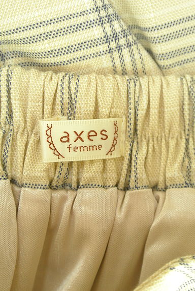 クリックで大画像表示 axes femme(アクシーズファム)の古着「チェック柄タックフレアスカート(ロングスカート・マキシスカート)」大画像6へ