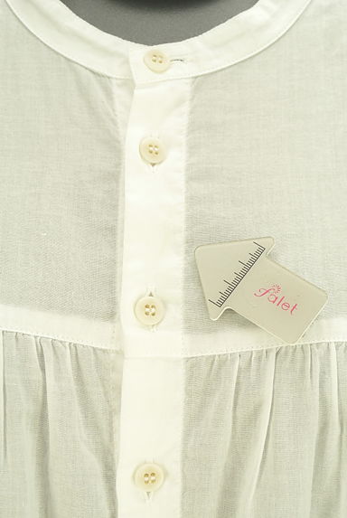 クリックで大画像表示 NATURAL LAUNDRY(ナチュラルランドリー)の古着「リネン混フレンチスリーブワンピース(ワンピース・チュニック)」大画像5へ