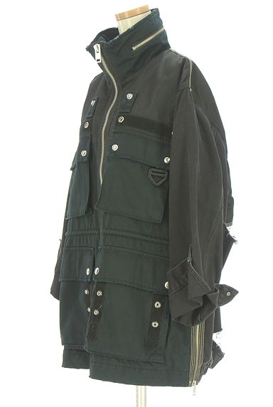 DIESEL（ディーゼル）の古着「ダメージ加工ミリタリーコート（ブルゾン・スタジャン）」大画像３へ