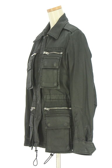 クリックで大画像表示 DIESEL(ディーゼル)の古着「ミドル丈ミリタリージャケット(ブルゾン・スタジャン)」大画像3へ