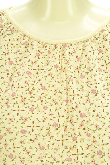 クリックで大画像表示 Samansa Mos2(サマンサモスモス)の古着「小花柄ラグラン綿麻カットソー(Tシャツ)」大画像4へ