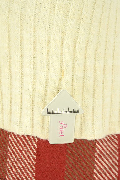 PROPORTION BODY DRESSING（プロポーションボディドレッシング）の古着「リブ×チェック柄 切替ニットワンピース（ワンピース・チュニック）」大画像５へ